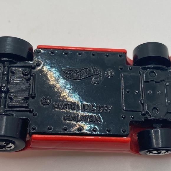 Vtg 70s Hot Wheels Orange Ferrari 308 Loose Diecast Car 1977 1:64 Black Walls - Picture 5 of 5